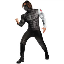 Men's Marvel Winter Soldier Classic Muscle Costume And Mask