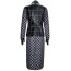 Cruella De Vil Black Checkered Dress Cosplay Costume