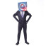 Skibidi Toilet Camera Man Costume - Suit Mask Set Camera Man Cosplay