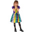 Girls Carnival Costume - Checkered Dress Mask Set Cosplay