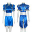 Street Fighter Chun Li Costume - Blue Gold Fighting Dress Chun Li Cosplay