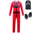 Kids Squid Game Worker Costume - Red Pink Bodysuit Mask Squid Game Worker Cosplay