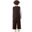 Boys Victorian Costume - Brown Vest Pants Set Victorian Boy Cosplay
