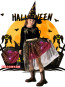 Girls Witch Costume - Black Dress Hat Set Witch Cosplay
