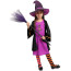 Kids Black Cat Witch Costume - Purple Dress Hat Set Witch Cosplay