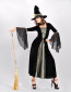 Halloween Masquerade Ball Spider Web Long Dress With Hat Costume