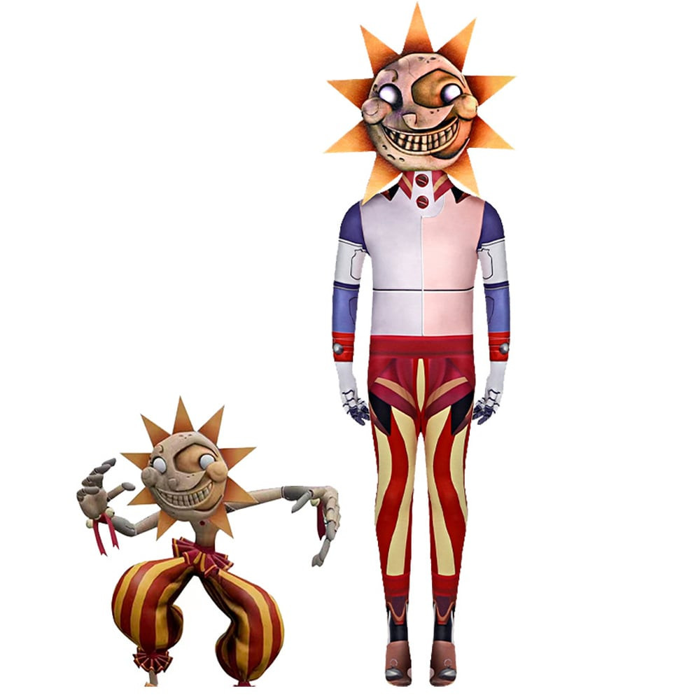 Five Nights at Freddy's Sun Costume - Bodysuit Mask Set Sun Cosplay