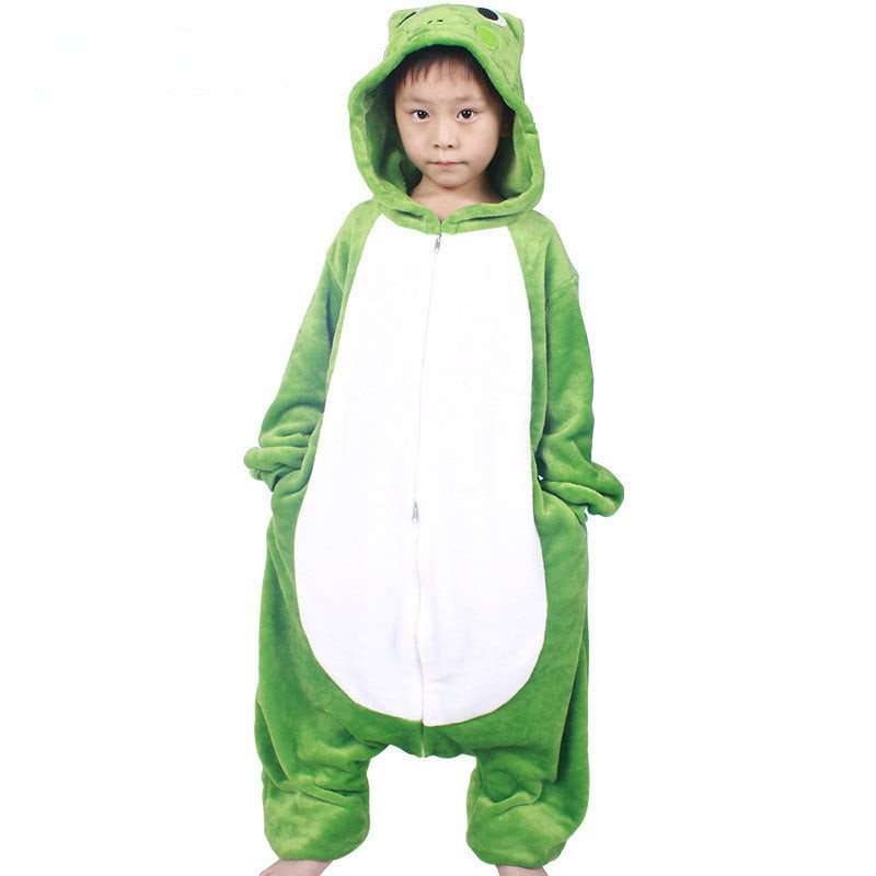 Kids Green Frog Costume - Onesie Jumpsuit Green Frog Cosplay