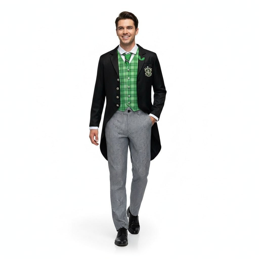 Black Butler Violet Gregory Costume - Green Vest Coat Pants Shirt Set Gregory Violet Cosplay