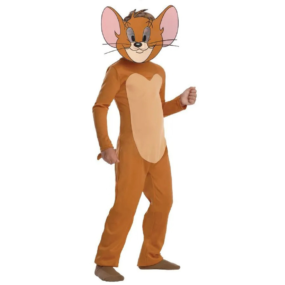 Kids Jerry From Tom and Jerry Costume - Overall Mask Set Jerry Cosplay