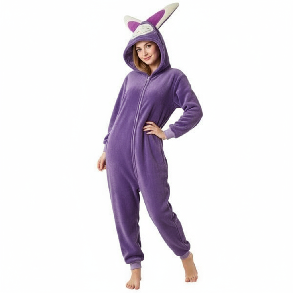 Pop Mart Labubu The Monsters Purple Labubu Costume - Purple Onesie Jumpsuit Labubu Cosplay