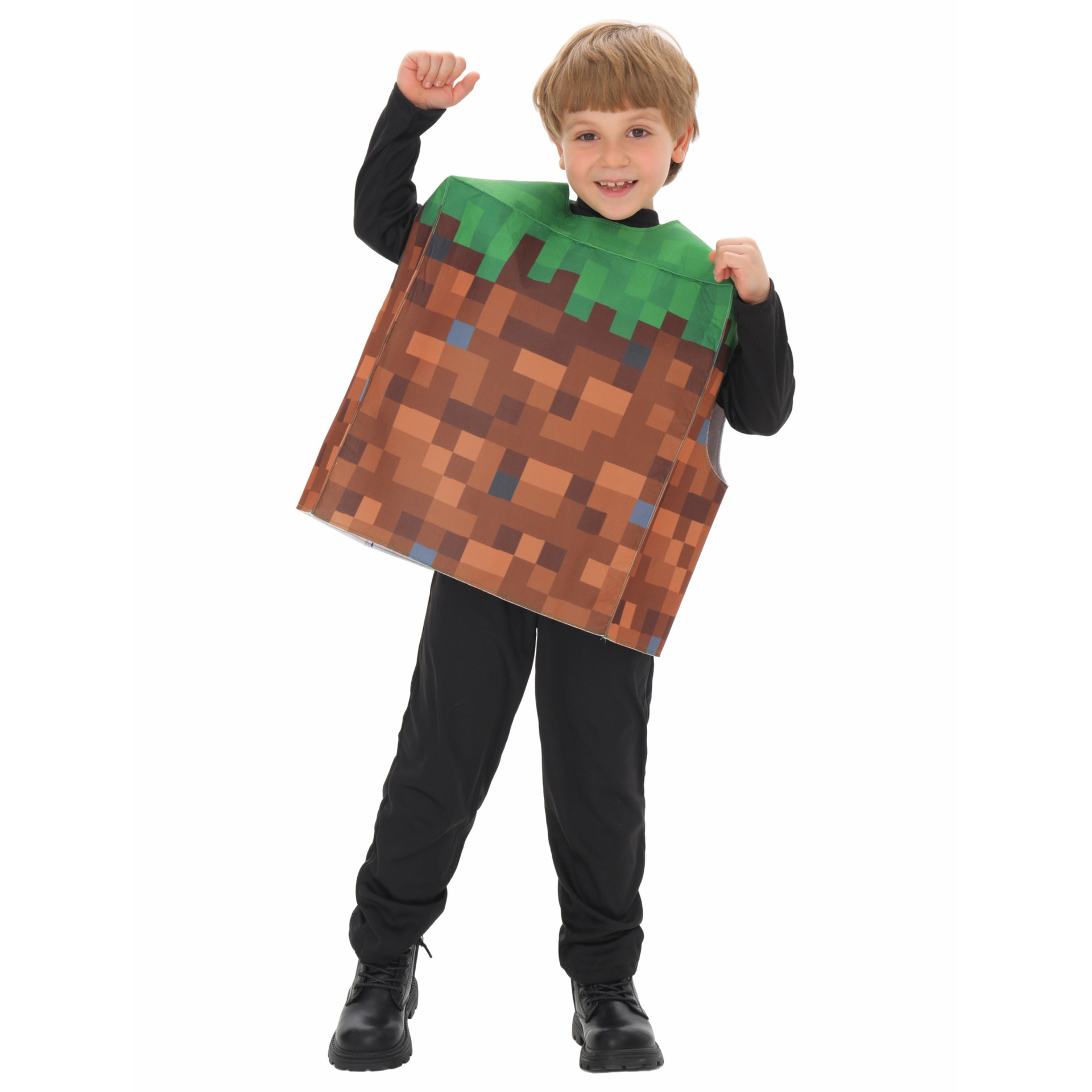 Kids Minecraft Grass Block Costume - Bodysuit Minecraft Block Cosplay