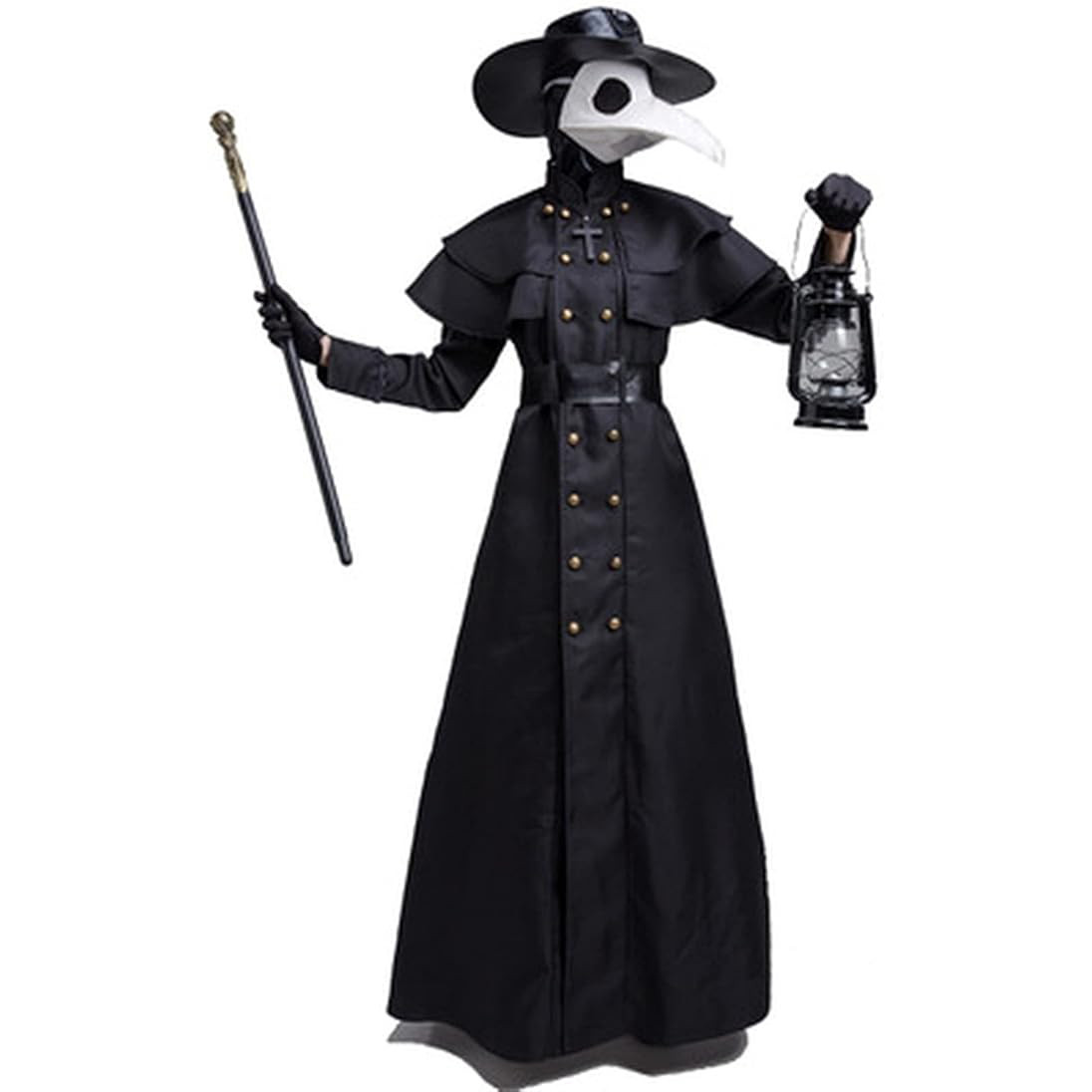 Women Medieval Plague Doctor Costume - Full Set Coat Hat Mask Plague Doctor Cosplay