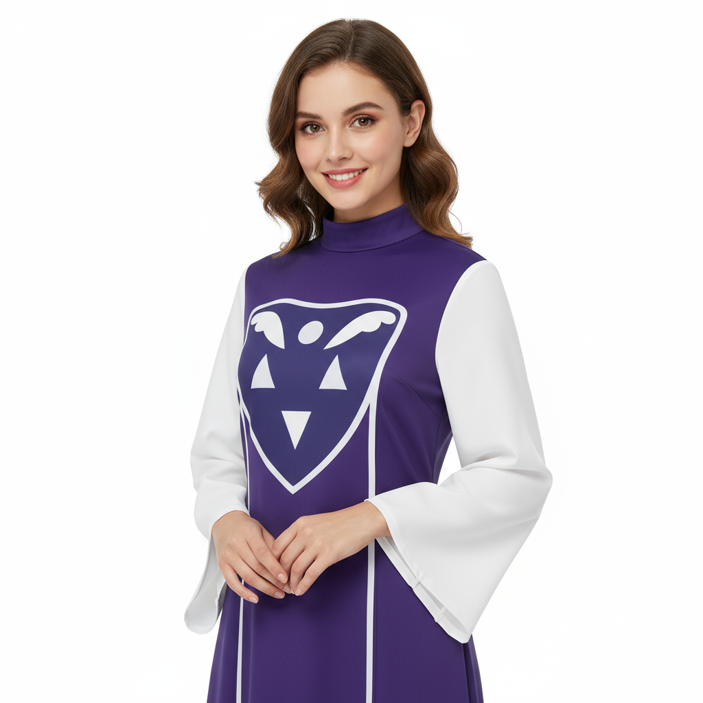 Undertale Toriel Costume - White Purple Robe Toriel Cosplay