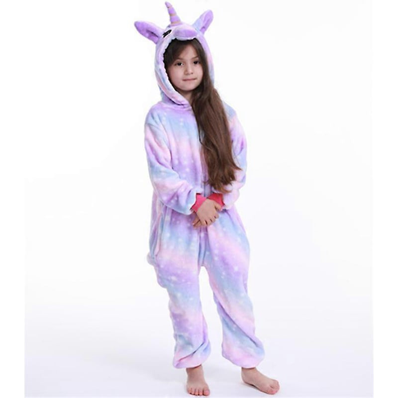 Kids Pink Blue Galaxy Unicorn Costume - Onesie Jumpsuit Pink Blue Galaxy Unicorn Cosplay
