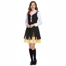 Bungo Stray Dogs Lucy Maud Montgomery Costume - Black Yellow Dress Lucy Maud Montgomery Cosplay