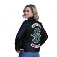 Riverdale South Side Serpents Costume - Black Leather Jacket South Side Serpents Cosplay
