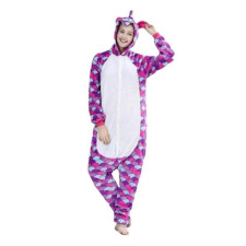 Kids Purple White Scales Unicorn Costume - Onesie Jumpsuit Purple White Scales Unicorn Cosplay