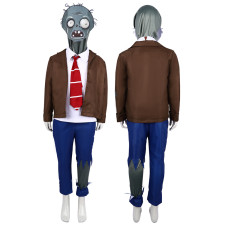 Plants vs. Zombies Costume - Brown Suit Mask Set Zombie Cosplay
