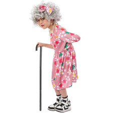 Kids Grandma Costume - Dress Set Grandma Cosplay