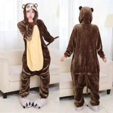 Kids Dark Brown Monkey Costume - Onesie Jumpsuit Dark Brown Monkey Cosplay