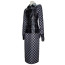 Cruella De Vil Black Checkered Dress Cosplay Costume