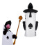 Alice in Wonderland Playing Cards Spades Costume - Coat Hat Gloves Set Ace of Spades Playing Card Cosplay