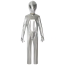 Kids Alien Costume - Shiny Silver Bodysuit Alien Cosplay