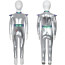 Alien Costume - Shiny Silver Jumpsuit Alien Cosplay