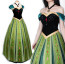 Frozen Anna Green Dress Complete Cosplay Costume For Adults Halloween Costume