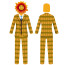 IF Flower Sunny Costume - Yellow Suit Mask Set Flower Sunny Cosplay