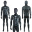 Black Muscleman Suit Costume - Shiny Bodysuit Black Muscleman Cosplay