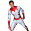 Titans Hawk Hank Hall Costume - White Red Bodysuit Hawk Cosplay