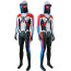 Spider-Man 2 Miles Morales Evolved Suit Style 1 Costume - White Bodysuit Hood Mask Set Miles Morales Spider-Man Cosplay