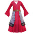 Girls Disney Mulan Costume - Red Dress Mulan Cosplay