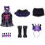Naraka: Bladepoint Tessa Costume - Black Purple Mini Dress Tessa Cosplay