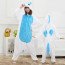 Kids White Blue Unicorn Costume - Onesie Jumpsuit White Blue Unicorn Cosplay