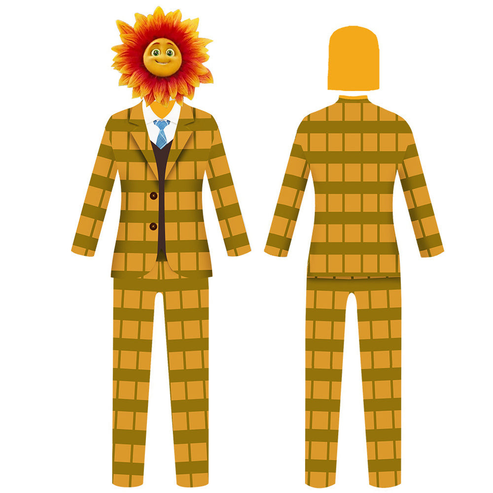 IF Flower Sunny Costume - Yellow Suit Mask Set Flower Sunny Cosplay
