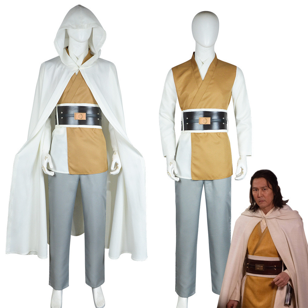 Star Wars The Acolyte Sol Costume - Shirt Pants White Cloak Jedi Sol Cosplay