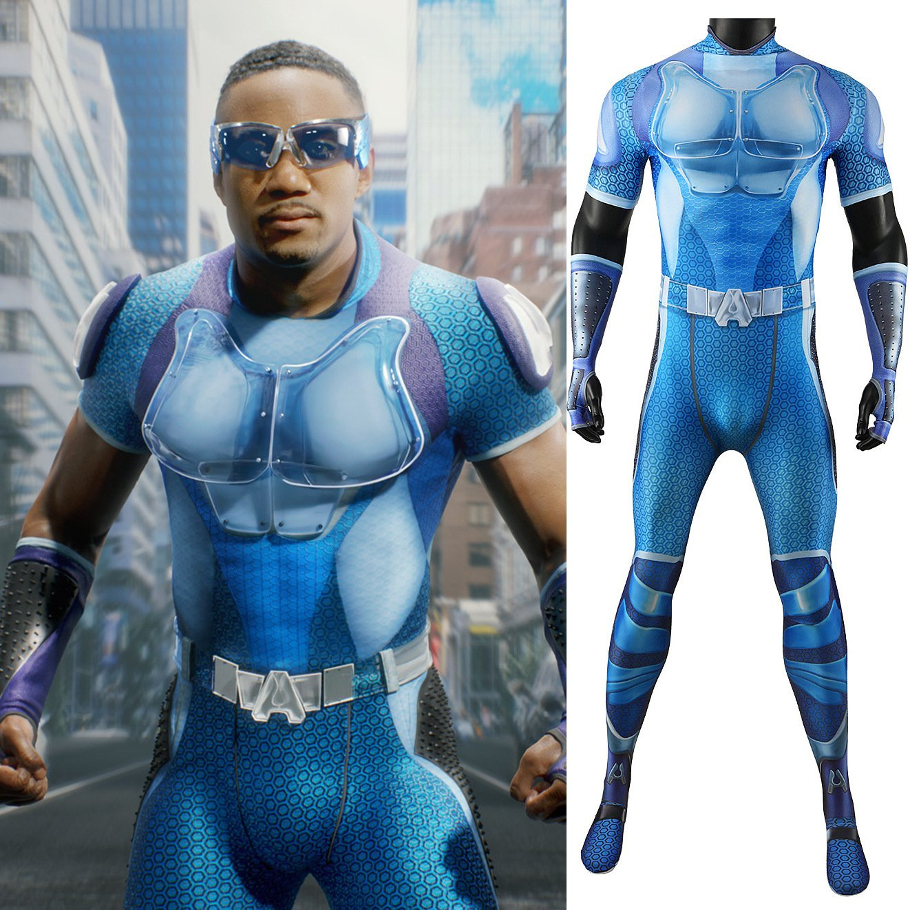 The Boys A-Train Costume - Bodysuit Gloves Set A-Train Cosplay