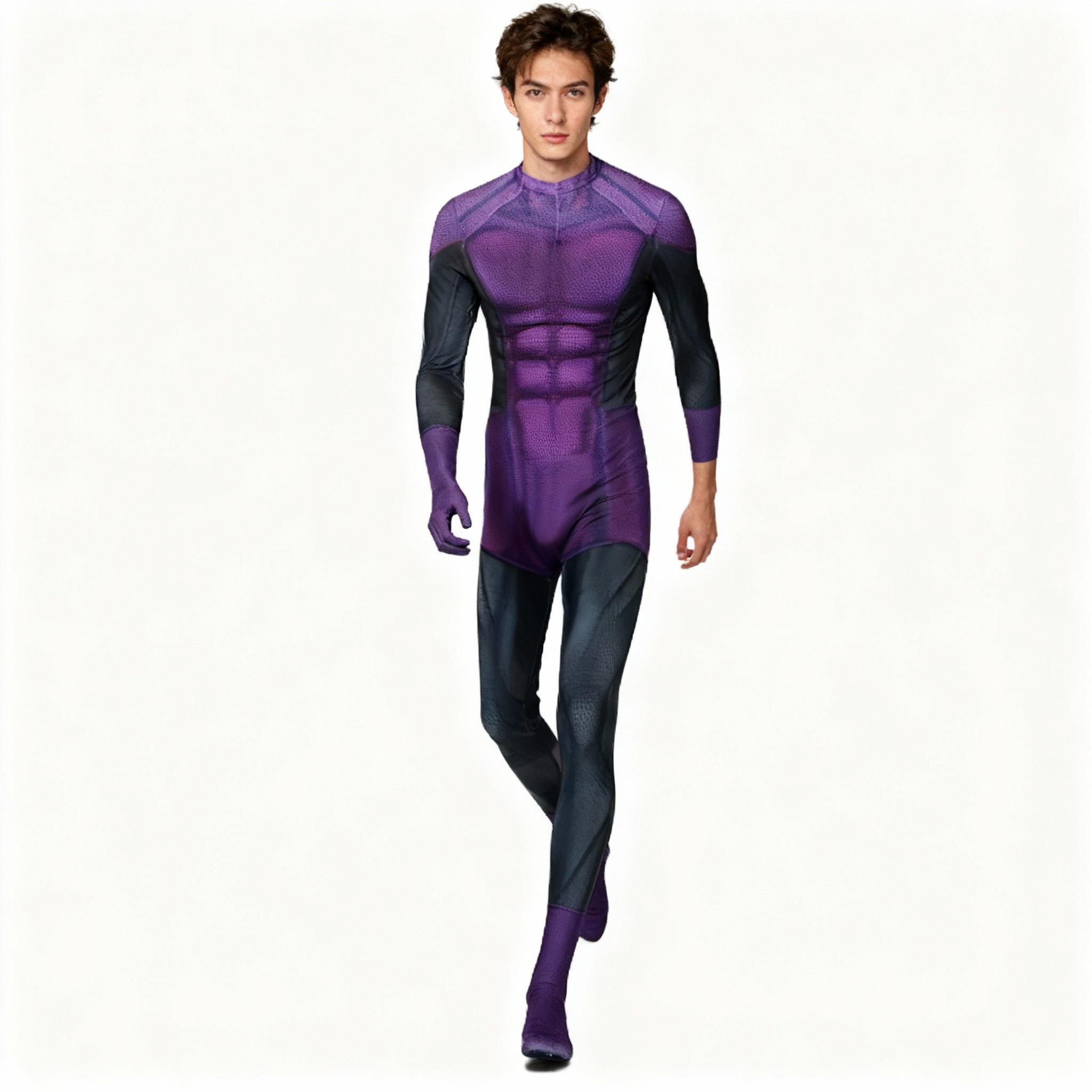 Teen Titans Beast Boy Costume - Purple Bodysuit Beast Boy Cosplay