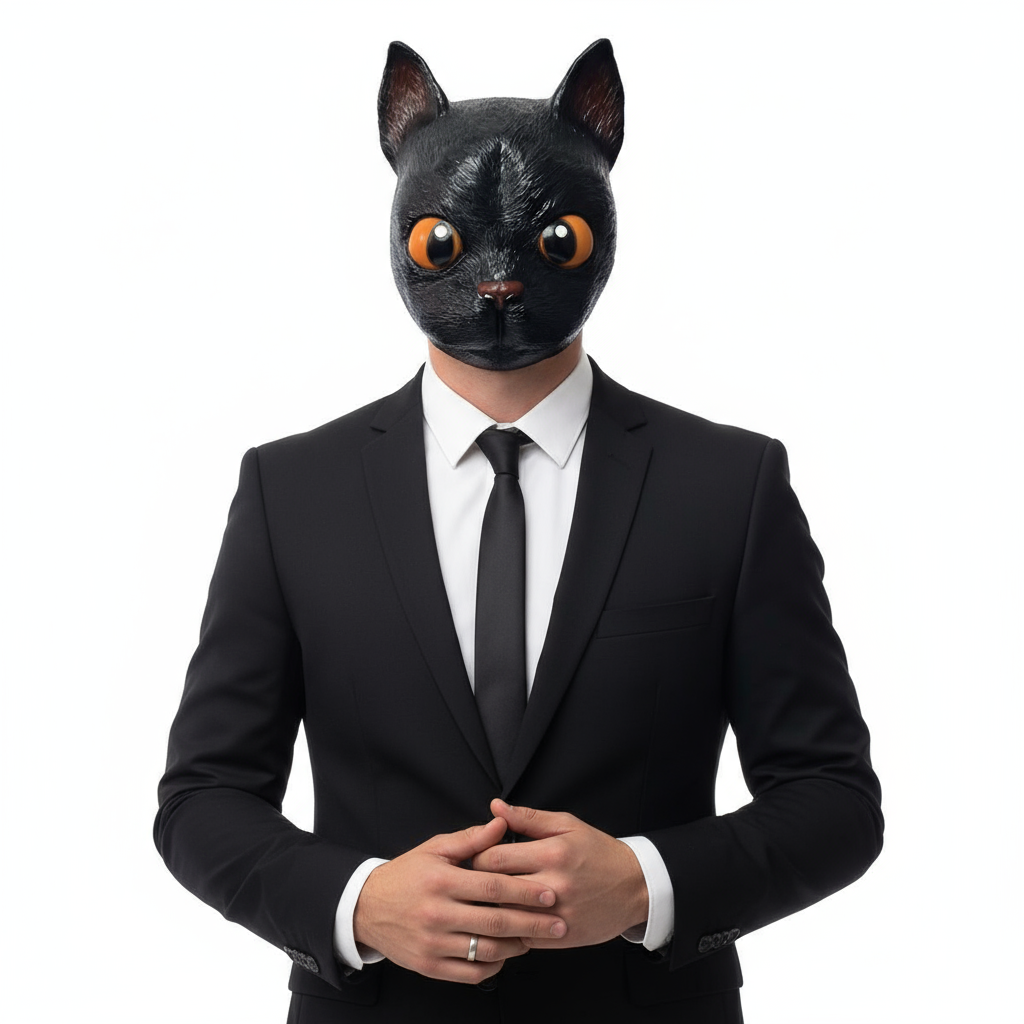 Black Cat Animal Mask Prop Mask Prop - Animal Black Cat Cosplay Costume Mask