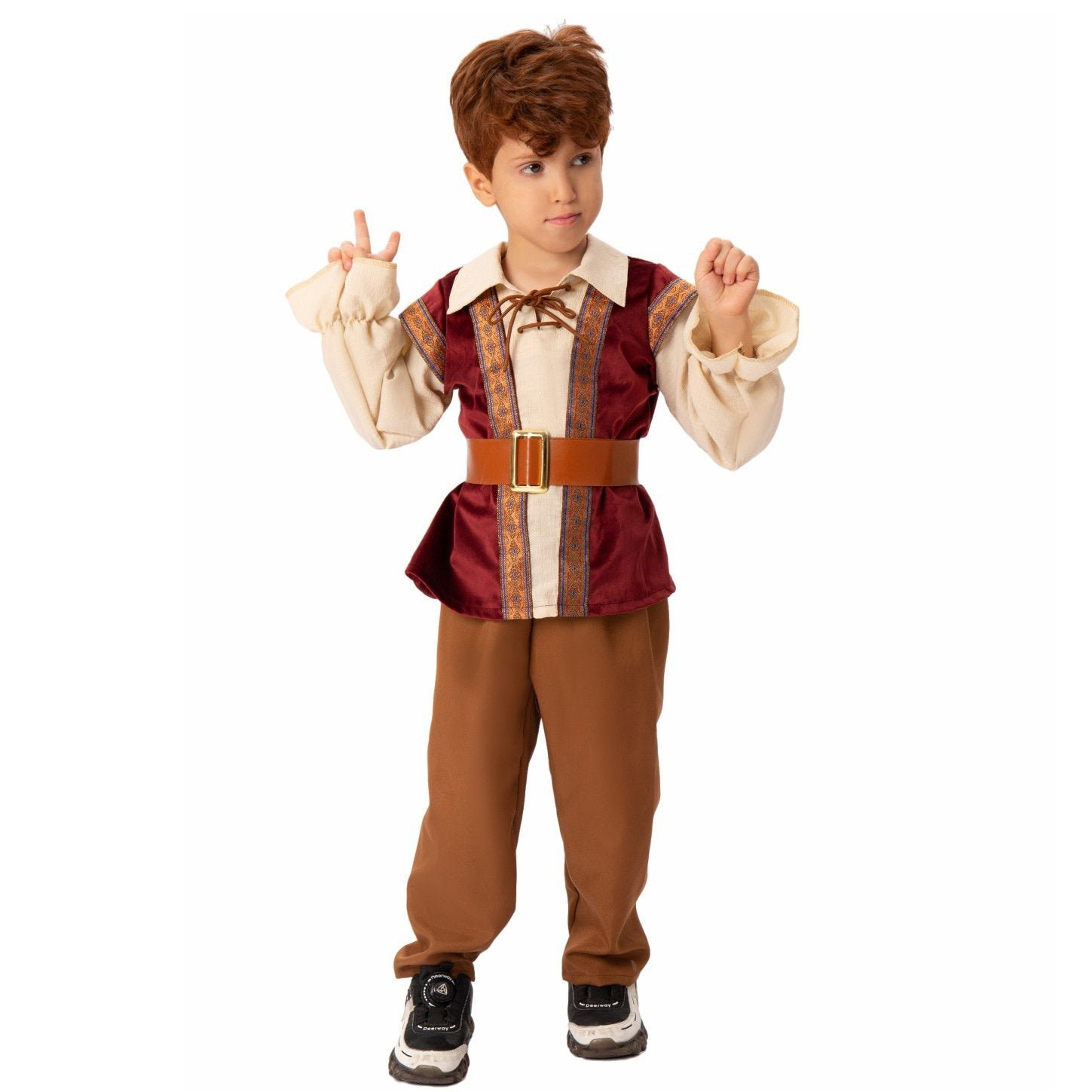 Boys Medieval Renaissance Costume - Red Vest Set Medieval Cosplay