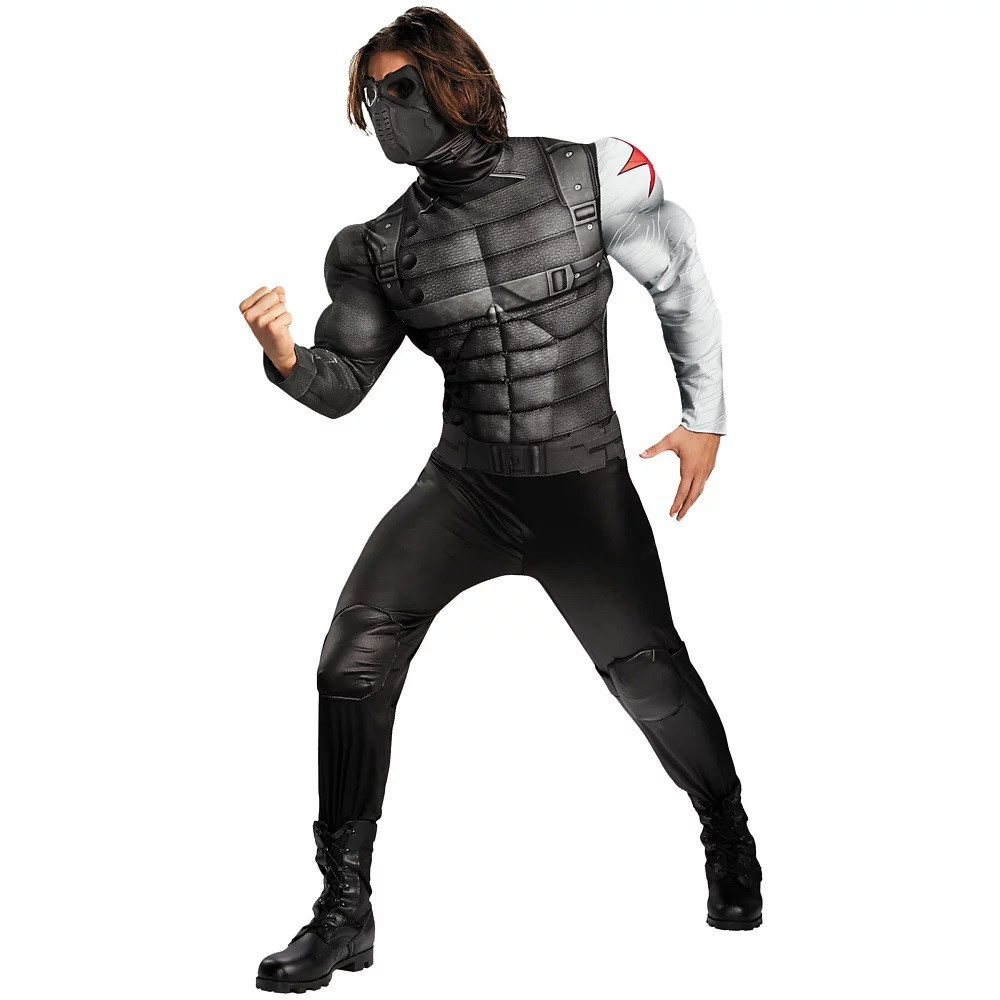 Men's Marvel Winter Soldier Classic Muscle Costume And Mask