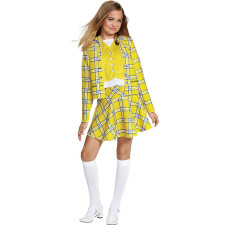 Girls Clueless Cher Horowitz Costume - Checkered Suit Skirt Set Cher Horowitz Cosplay
