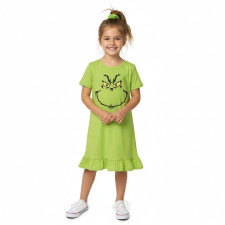 Girls The Grinch Dress Costume - Green Dress Grinch Cosplay