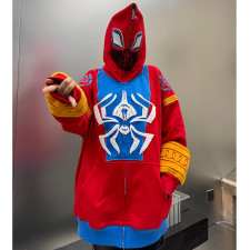 Spider Man Across The Spider Verse Black Pavitr Prabhakar Spider Man Costume - Hoodie Pavitr Prabhakar Spider Man Cosplay