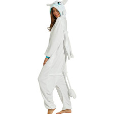 How To Train Your Dragon Light Fury Dragon Costume - Onesie Jumpsuit Light Fury Dragon Cosplay