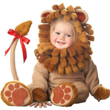 Baby Big Lion with Ribbon Costume InCharacter - Onesie Jumpsuit Baby Lion with Ribbon Cosplay