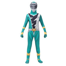Dino Fury Rangers Tiger Fury Green Ranger Costume - Bodysuit Mask Green Dino Fury Ranger Cosplay
